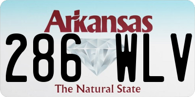 AR license plate 286WLV