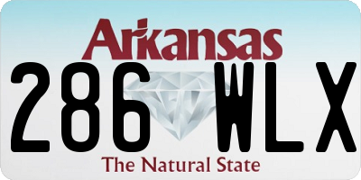 AR license plate 286WLX