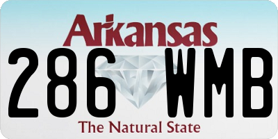AR license plate 286WMB