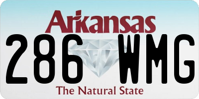 AR license plate 286WMG