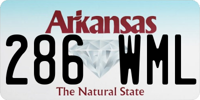 AR license plate 286WML