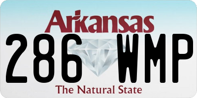 AR license plate 286WMP