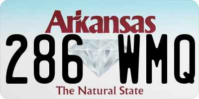 AR license plate 286WMQ