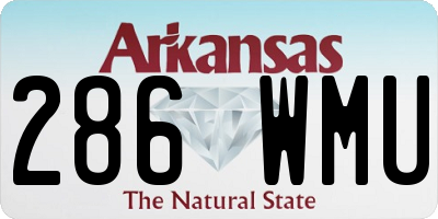 AR license plate 286WMU