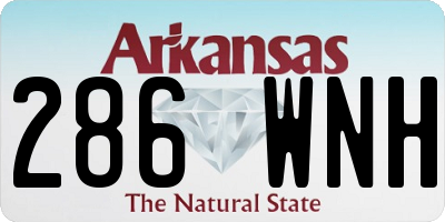 AR license plate 286WNH