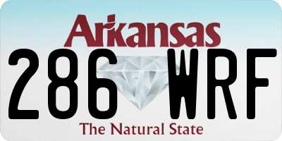 AR license plate 286WRF