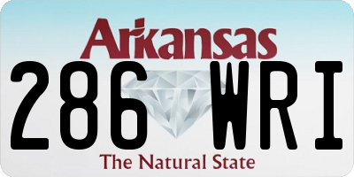 AR license plate 286WRI