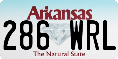 AR license plate 286WRL