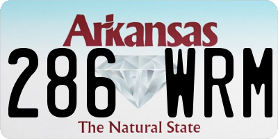 AR license plate 286WRM