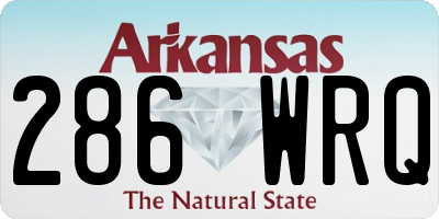 AR license plate 286WRQ