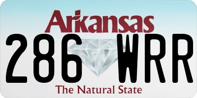 AR license plate 286WRR