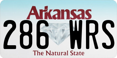 AR license plate 286WRS