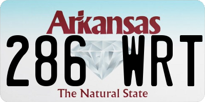 AR license plate 286WRT