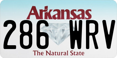 AR license plate 286WRV
