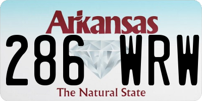 AR license plate 286WRW