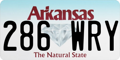 AR license plate 286WRY