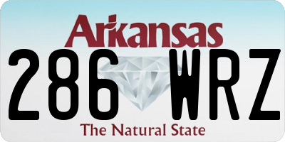 AR license plate 286WRZ