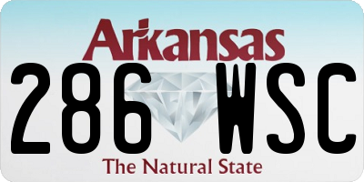 AR license plate 286WSC
