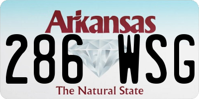 AR license plate 286WSG