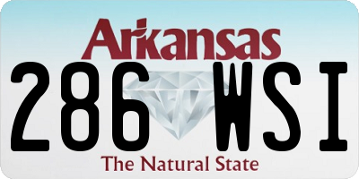 AR license plate 286WSI