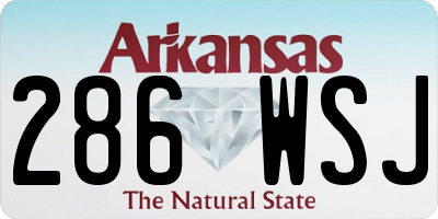 AR license plate 286WSJ