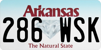 AR license plate 286WSK