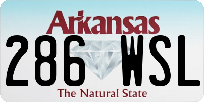 AR license plate 286WSL
