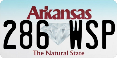 AR license plate 286WSP