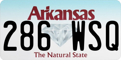AR license plate 286WSQ