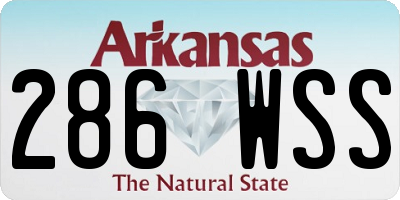 AR license plate 286WSS