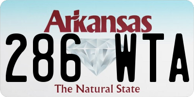 AR license plate 286WTA