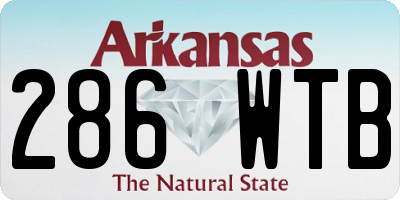 AR license plate 286WTB