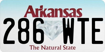 AR license plate 286WTE