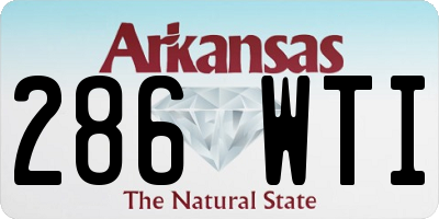 AR license plate 286WTI