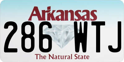 AR license plate 286WTJ