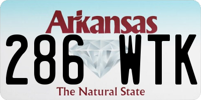 AR license plate 286WTK