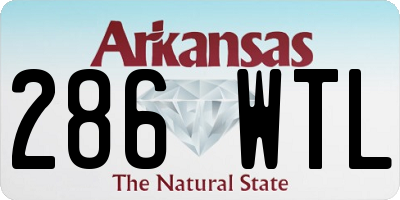 AR license plate 286WTL