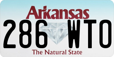 AR license plate 286WTO