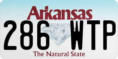 AR license plate 286WTP