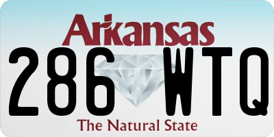 AR license plate 286WTQ