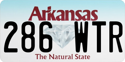 AR license plate 286WTR