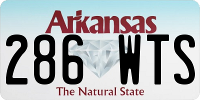 AR license plate 286WTS