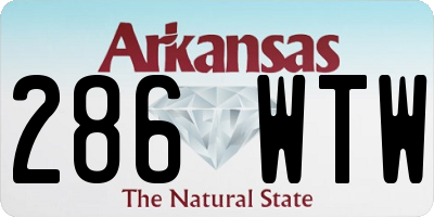 AR license plate 286WTW