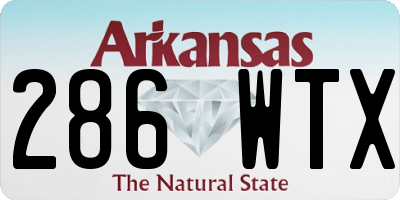 AR license plate 286WTX