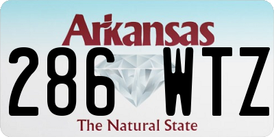 AR license plate 286WTZ
