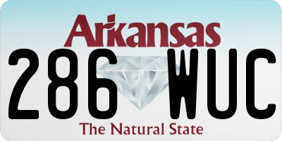 AR license plate 286WUC