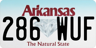 AR license plate 286WUF