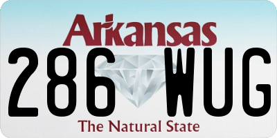 AR license plate 286WUG