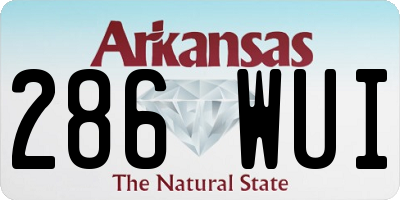 AR license plate 286WUI