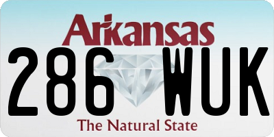AR license plate 286WUK